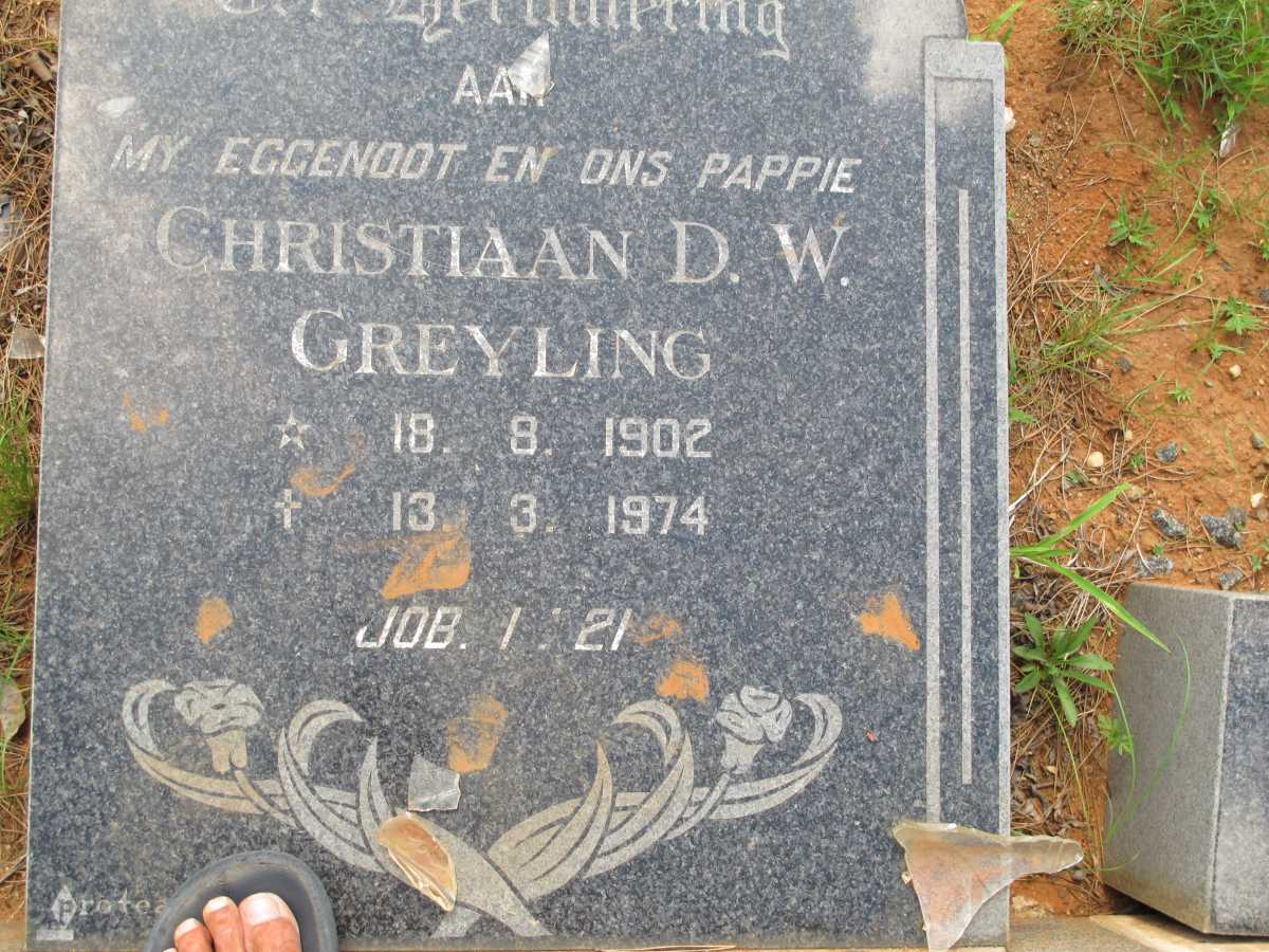 GREYLING Christiaan D.W. 1902-1974