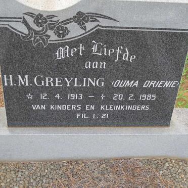 GREYLING H.M. 1913-1985