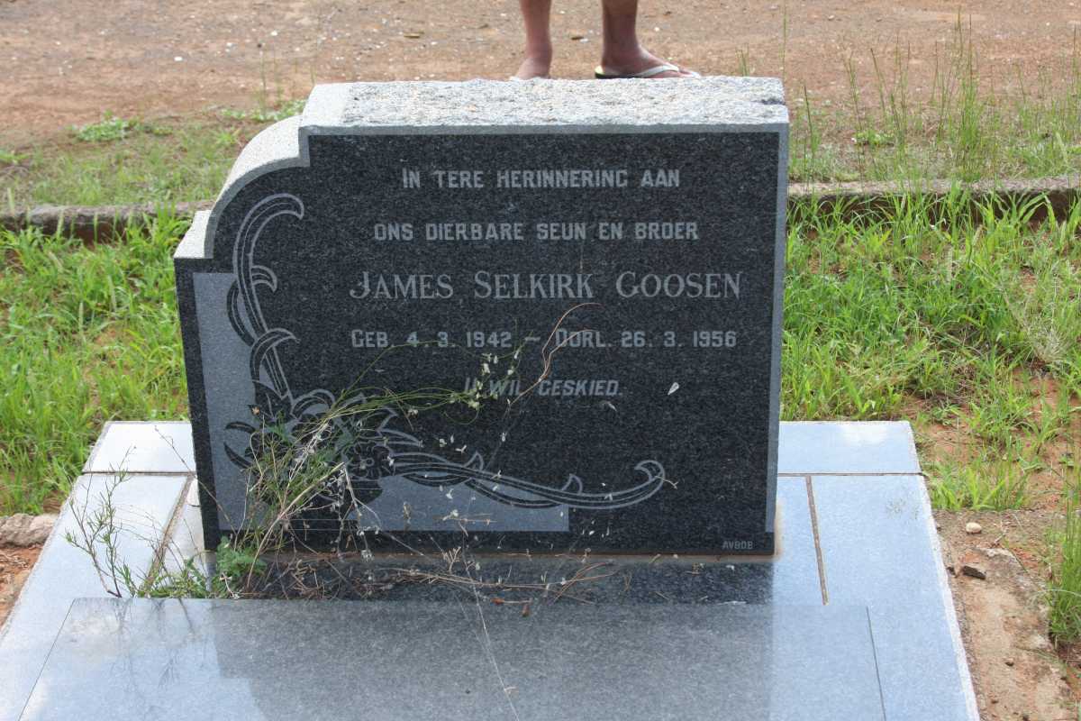 GOOSEN James Selkirk 1942-1956