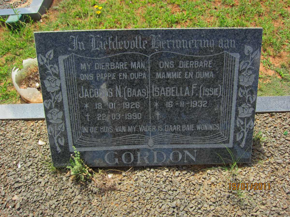 GORDON Jacobus N. 1926-1990