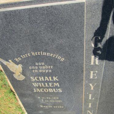 GREYLING Schalk Willem Jacobus 1929-1991 &amp; Magdalena Susanna 1931-1995 &amp; 