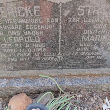 GERICKE Leopold 1885-1959 :: STRYDOM Marina 1959-1959