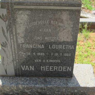 HEERDEN Francina Louretha, van 1885-1956