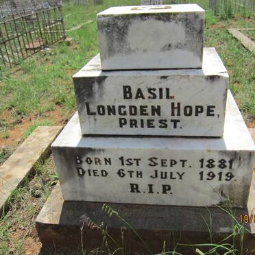 HOPE Basil Longden 1881-1919