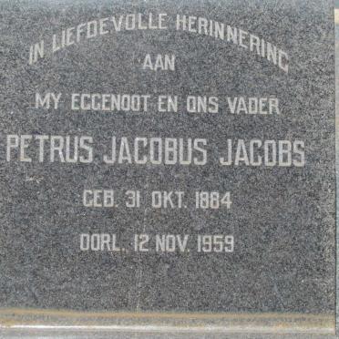JACOBS Petrus Jacobus  1885-1959