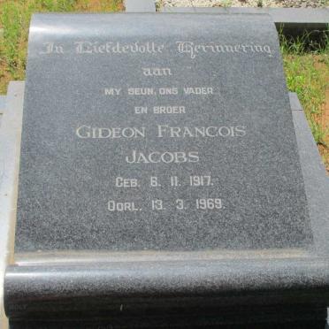 JACOBS Gideon Francois 1917-1969