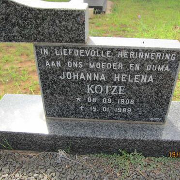 KOTZE Johannes Paulus 1912-1984 &amp; Johanna Helena 1908-1989