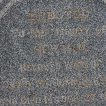 KERR Bertha, McConnell -1892  :: McCONNELL KERR Samuel Wensley -1886