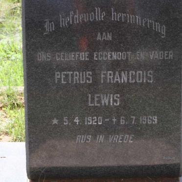 LEWIS Petrus Francois 1920-1969