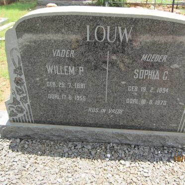 LOUW Willem P. 1881-1955 &amp; Sophia G. 1894-1970