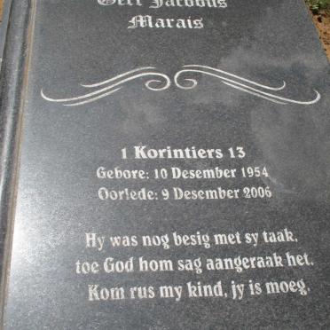 MARAIS Gert Jacobus 1954-2006