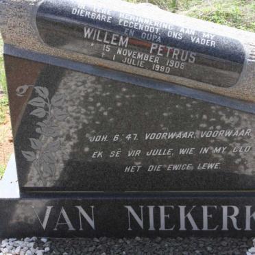 NIEKERK Willem Petrus, van 1908-1980
