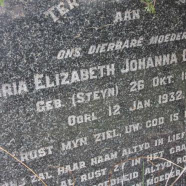 ODENDAAL Maria Elizabeth Johanna nee STEYN 1846-1932 :: CLARKE Vera Maria 1909-1958