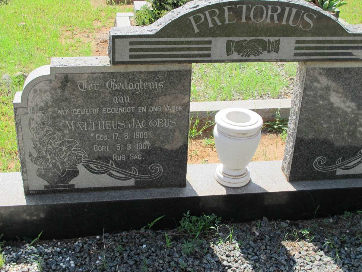 PRETORIUS Mattheus Jacobus 1909-1967