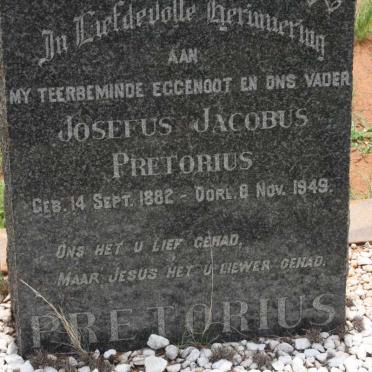 PRETORIUS Josefus Jacobus 1882-1949