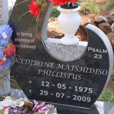 PHILISTUS Redibone Matshidiso 1975-2009