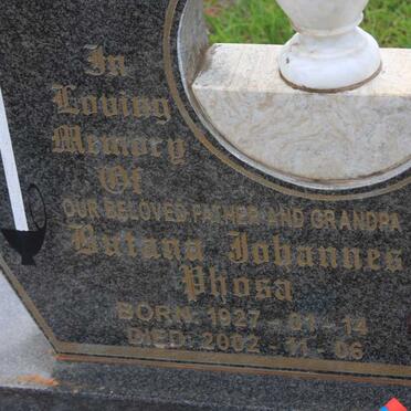 PHOSA Butana Johannes 1927-2002