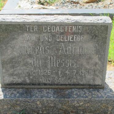 PLESSIS Andreas Adriaan, du 1926-1965