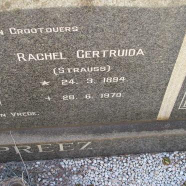 PREEZ Rachel Gertruida, du nee STRAUSS 1894-1970
