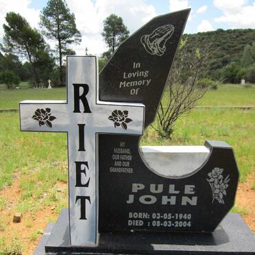 RIET Pule John 1940-2004