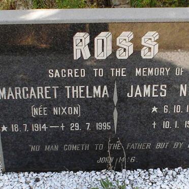 ROSS James Noble 1904-1985 &amp; Margaret Thelma NIXON 1914-1995