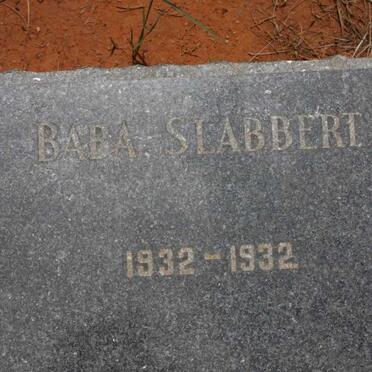 SLABBERT Baba 1932-1932