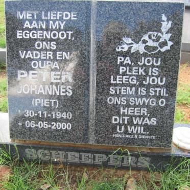 SCHEEPERS Peter Johannes 1940-2000