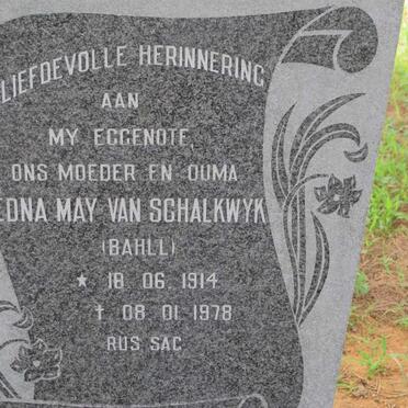 SCHALKWYK Edna May, van nee BAHLL 1914-1978