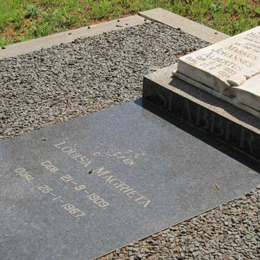 SLABBERT Johannes Albertus Markus 1893-1954 &amp; Louisa Magrieta 1909-1967