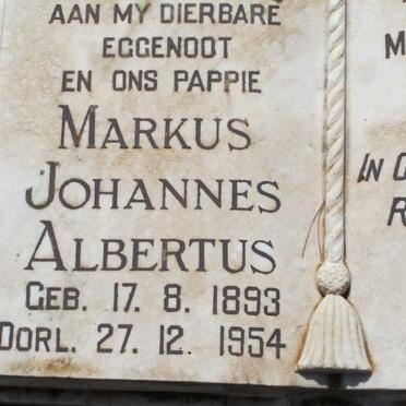 SLABBERT Johannes Albertus Markus 1893-1954