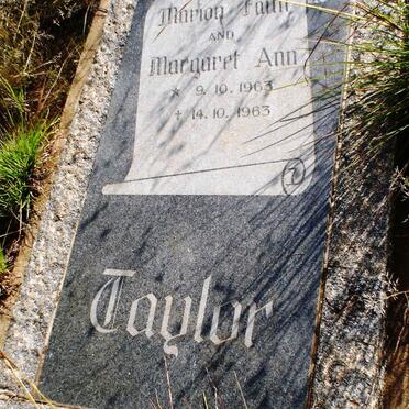 TAYLOR Marion Faith 1963-1963 :: TAYLOR Margaret Ann 1963-1963