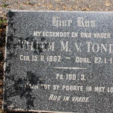 TONDER Willem M., van 1867-1949