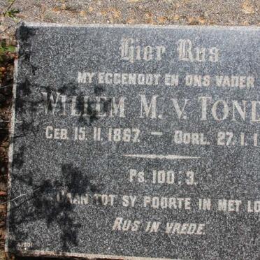 TONDER Willem M., van 1867-1949
