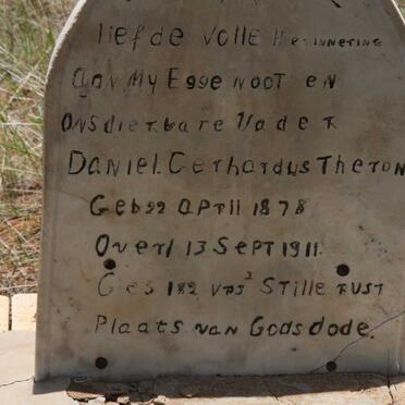 THERON Daniel Gerhardus 1878-1911