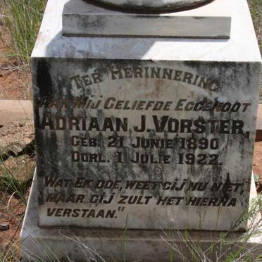 VORSTER Adriaan J. 1890-1922