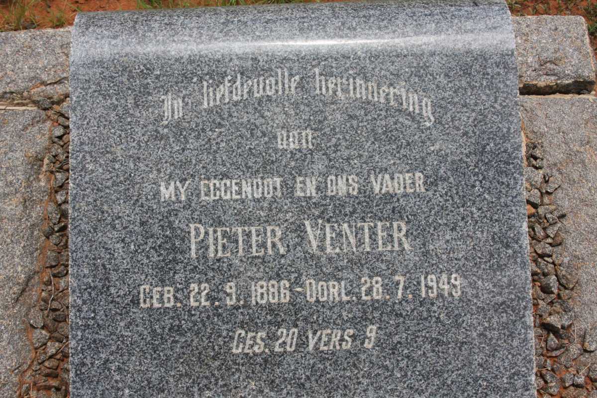VENTER Pieter 1886-1949