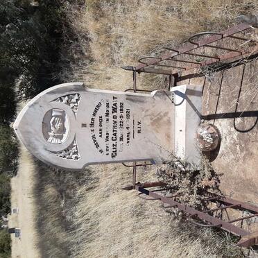 WALT Eliz. Cath., v.d. nee HUGO 1892-1921