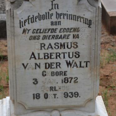 WALT Erasmus Albertus, v.d. 1872-1939