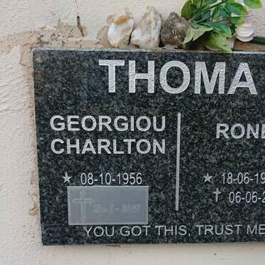 THOMA Georgiou Charlton 1956-2024 & Ronel 1969-2022 