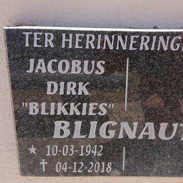 BLIGNAUT Jacobus Dirk 1942-2018