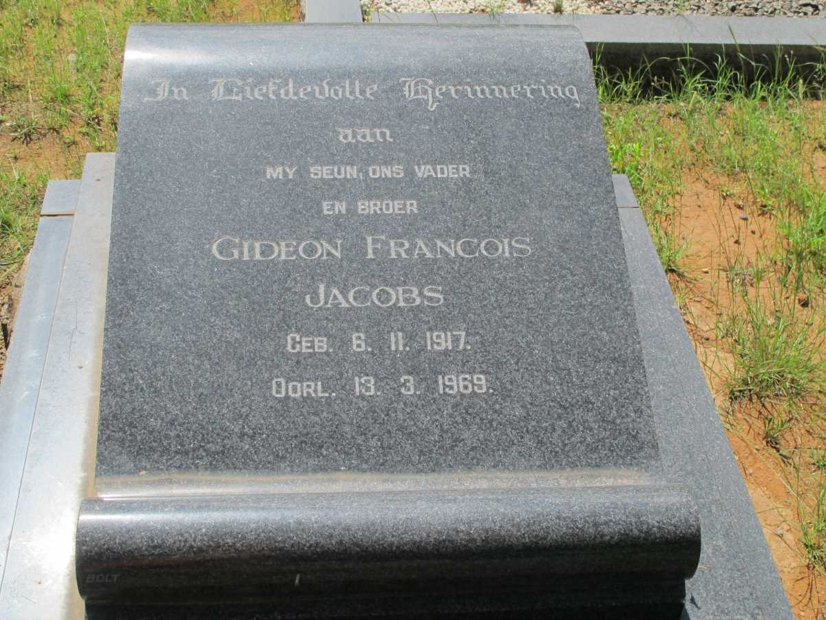 JACOBS Gideon Francois 1917-1969