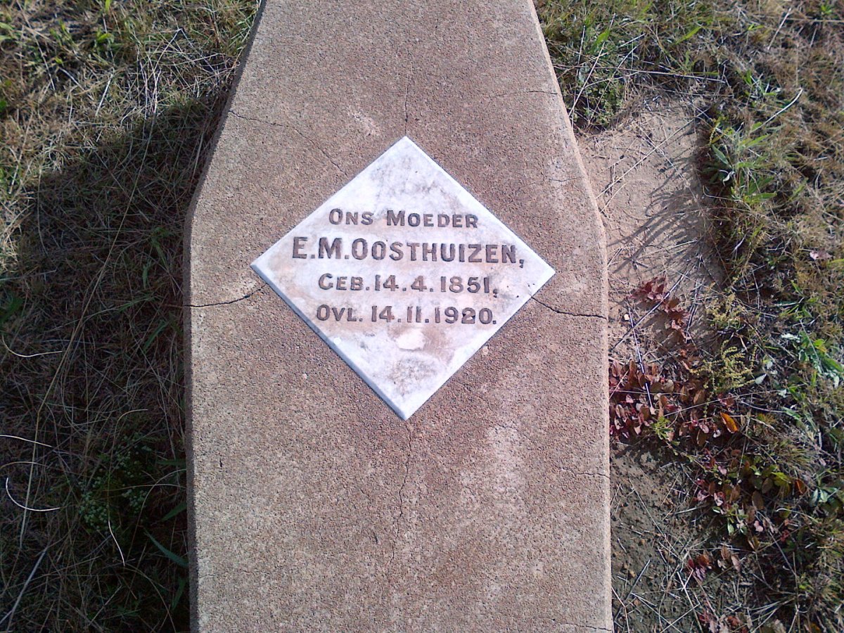 OOSTHUIZEN E.M. 1851-1920