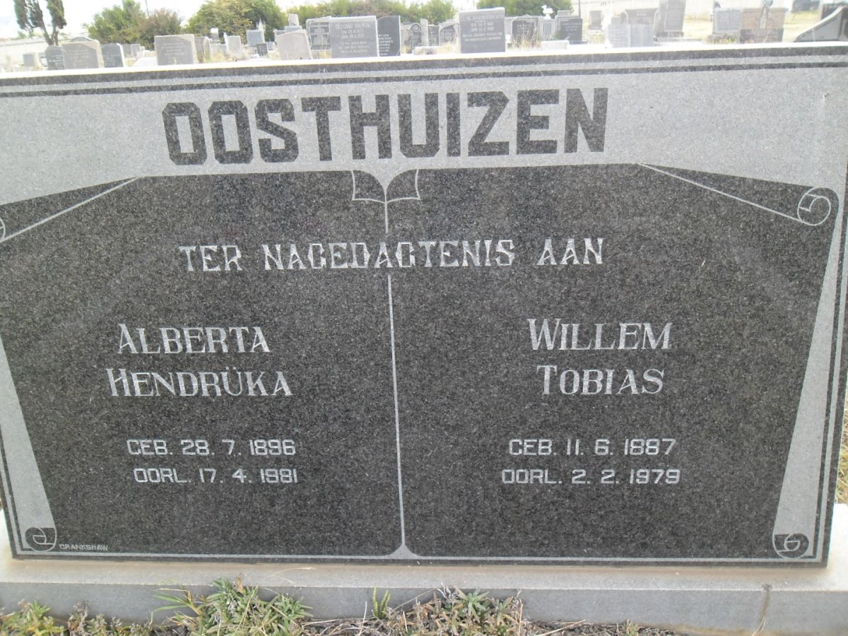OOSTHUIZEN Willem Tobias 1887-1979 &amp; Alberta Hendruka 1896-1981