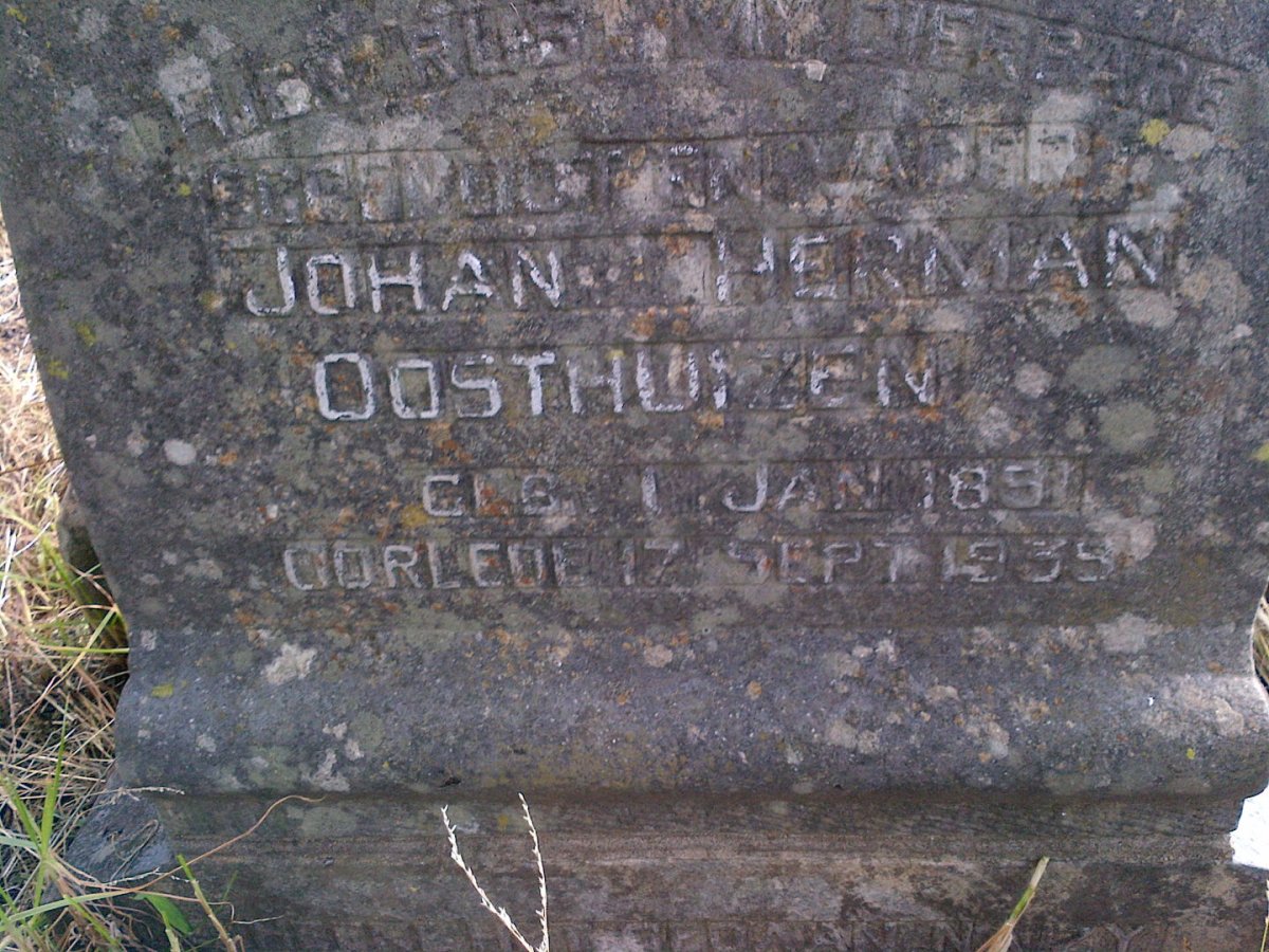 OOSTHUIZEN Johan Herman 18?1-1935
