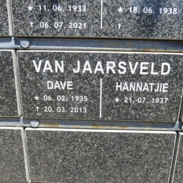 JAARSVELD Dave, van 1935-2013 & Hannatjie 1937-