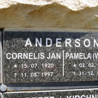 ANDERSON Cornelis Jan 1920-1997 & Pamela 1922-1997