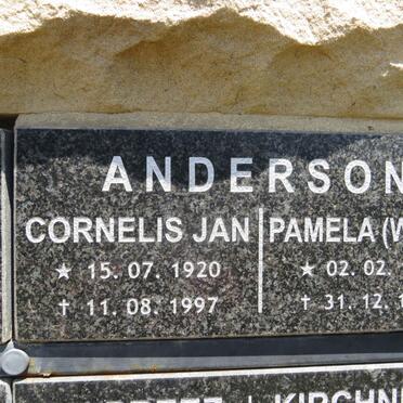 ANDERSON Cornelis Jan 1920-1997 & Pamela 1922-1997