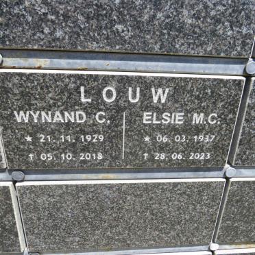 LOUW Wynand C. 1929-2018 & Elsie M.C. 1937-2023
