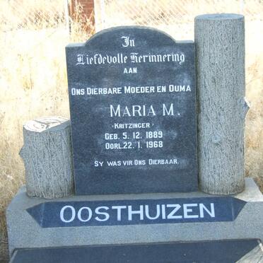 OOSTHUIZEN Maria M. nee KRITZINGER 1889-1968