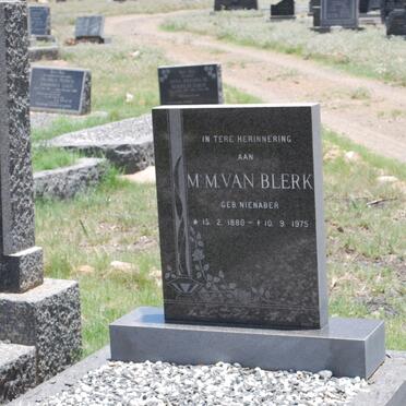 BLERK M.M., van nee NIENABER 1880-1975